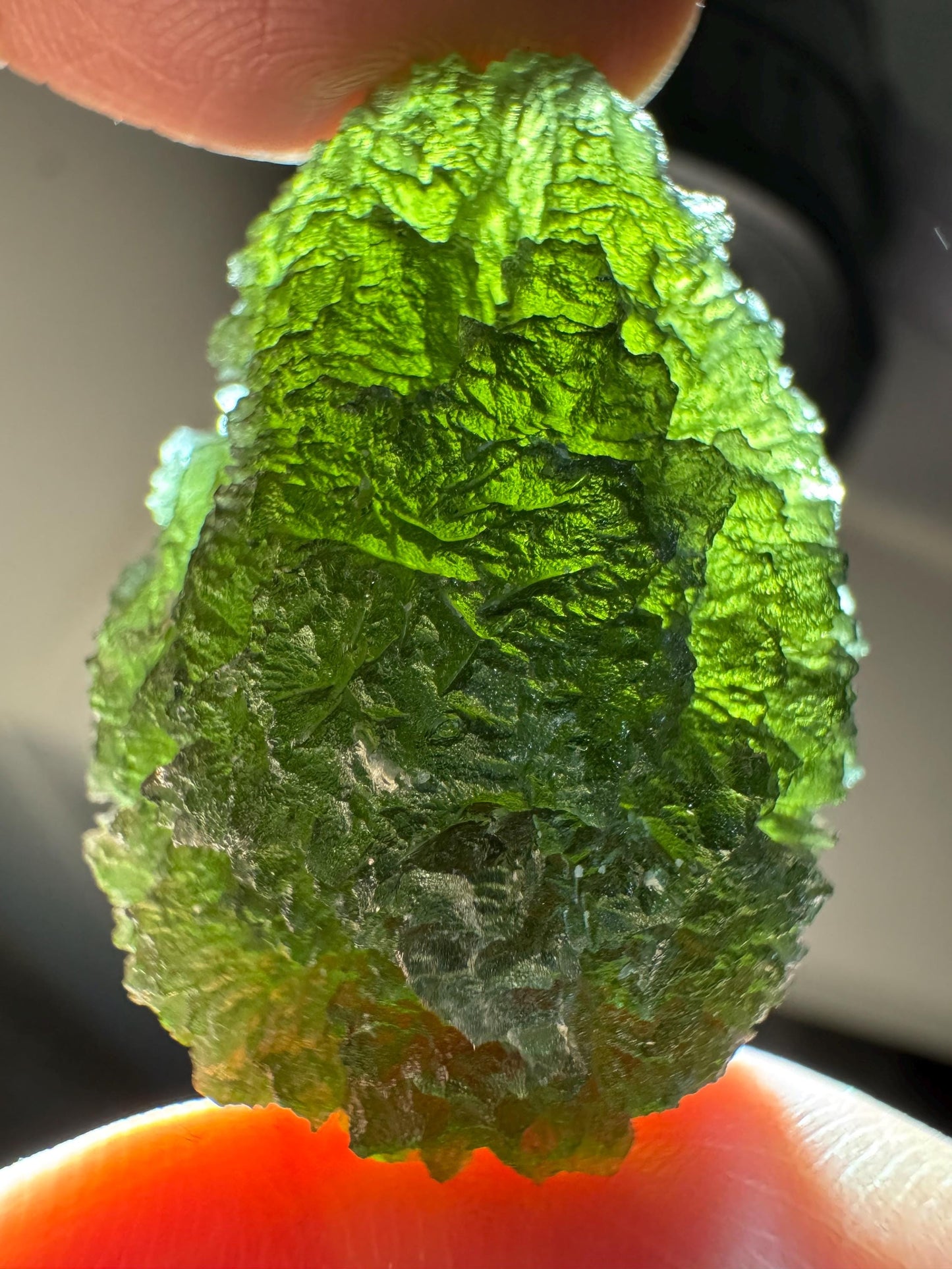 18.57g Moldavite Crystal: Krasejovka Collector Piece