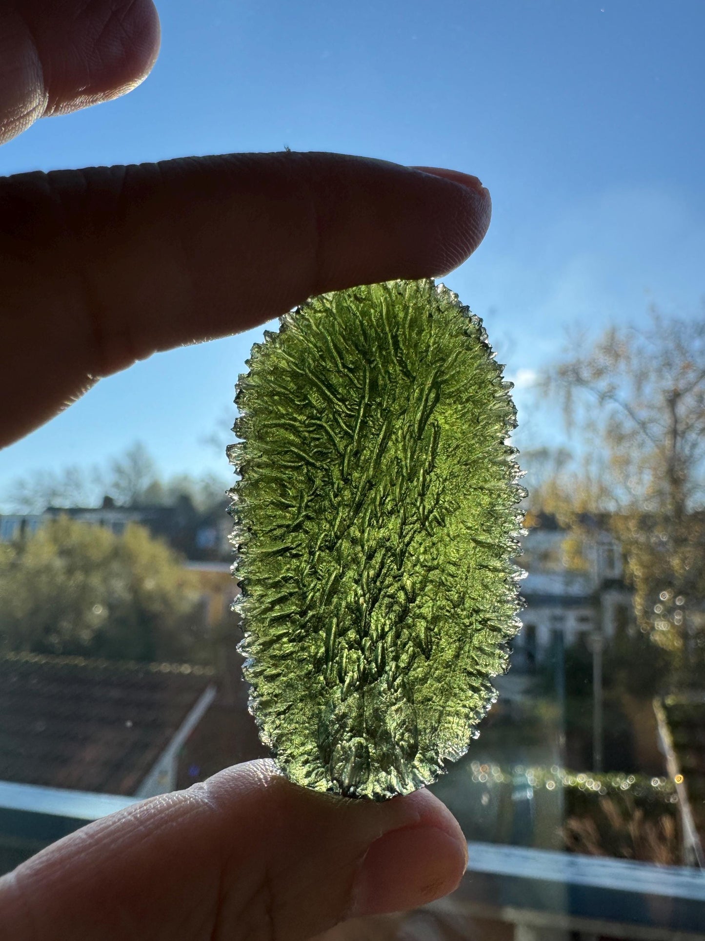 21,85g Authentic Marousek Moldavite, Czech Republic collector quality