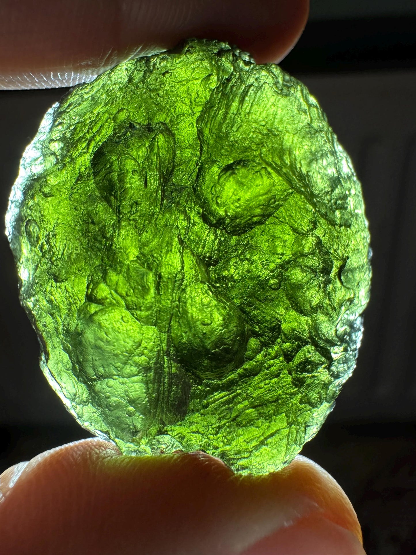 22.96g Moldavite Vrabče • Large Raw Stone • Authentic Czech Tektite • Collector Grade • No Damage
