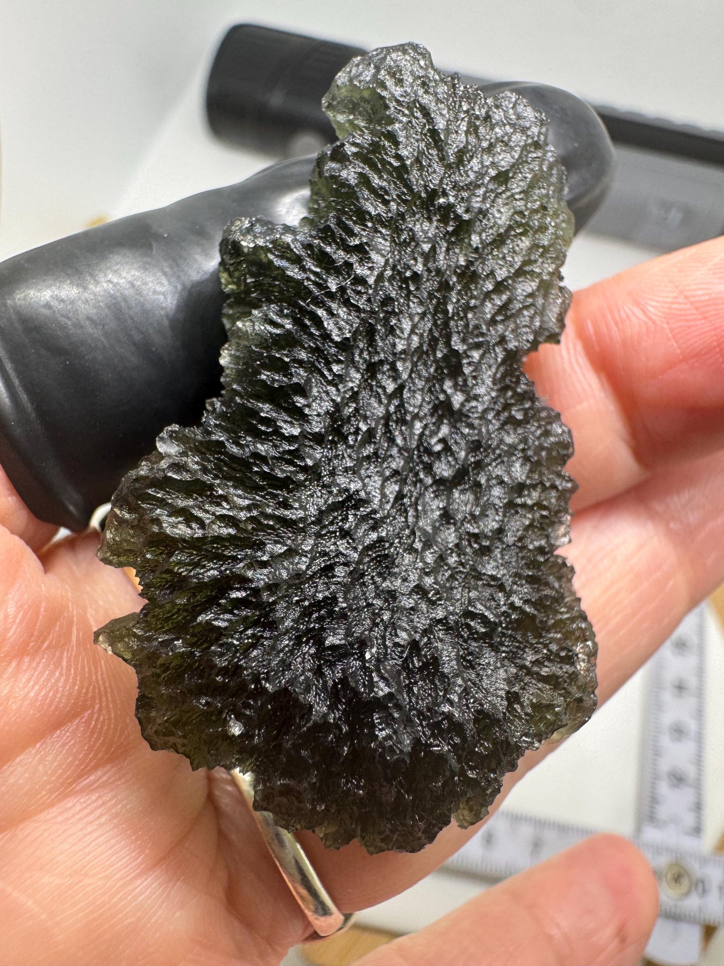 20.33g Chlum Moldavite: Green Collector Piece