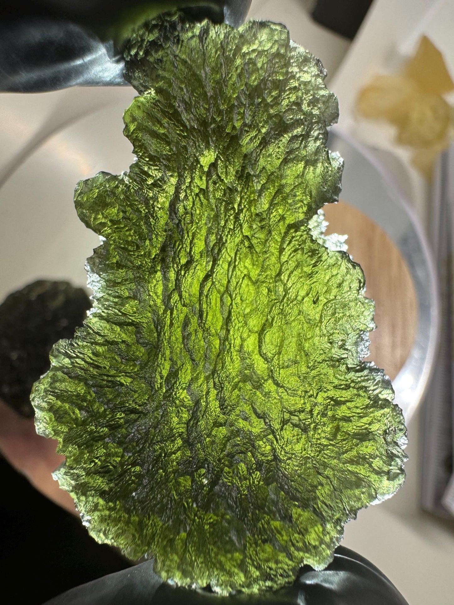 20.33g Chlum Moldavite: Green Collector Piece