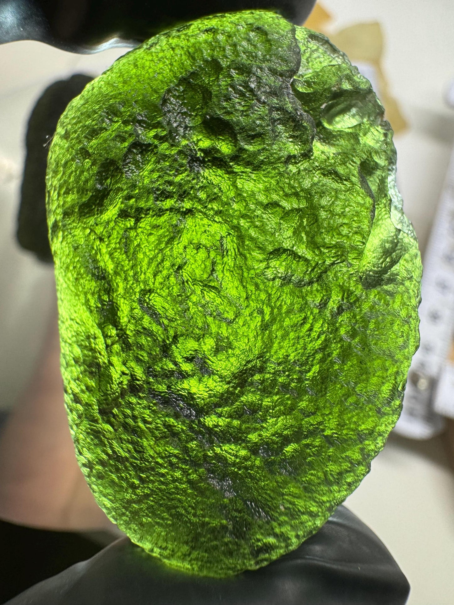 30.83 g Authentic moldavite Moldavite Chlum AAA Quality deep forest green