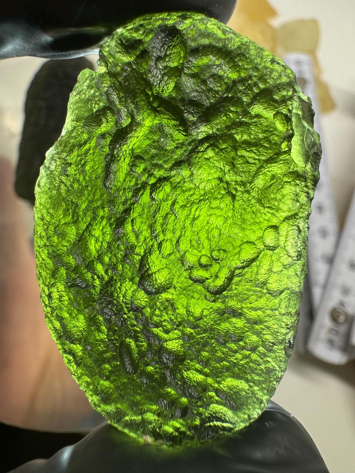 30.83 g Authentic moldavite Moldavite Chlum AAA Quality deep forest green