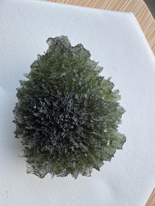 14.3g  Moldavite Crystal Specimen, dobrkovska lhotka - bazina no damage