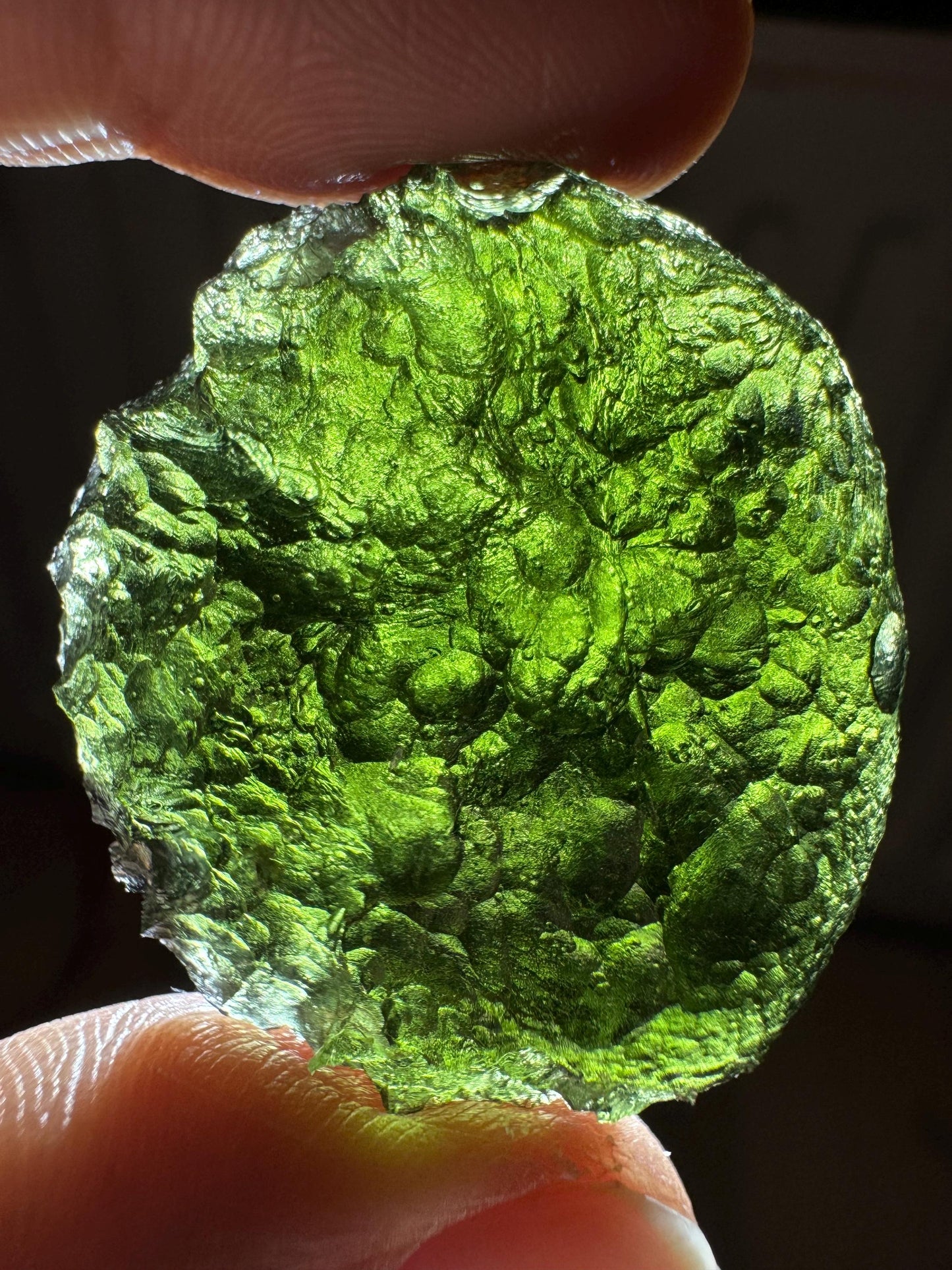 19.13g Moldavite Crystal: Krasejovka Collector Piece