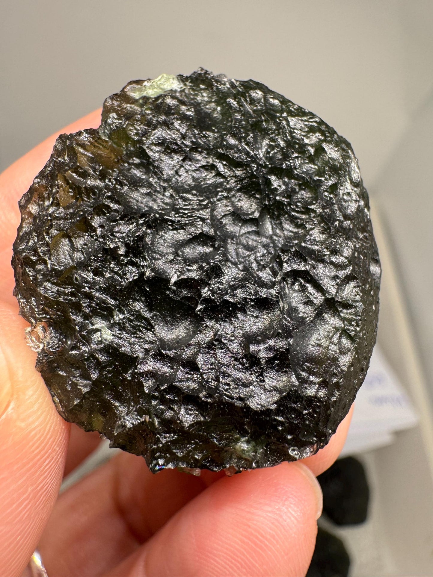 19.13g Moldavite Crystal: Krasejovka Collector Piece