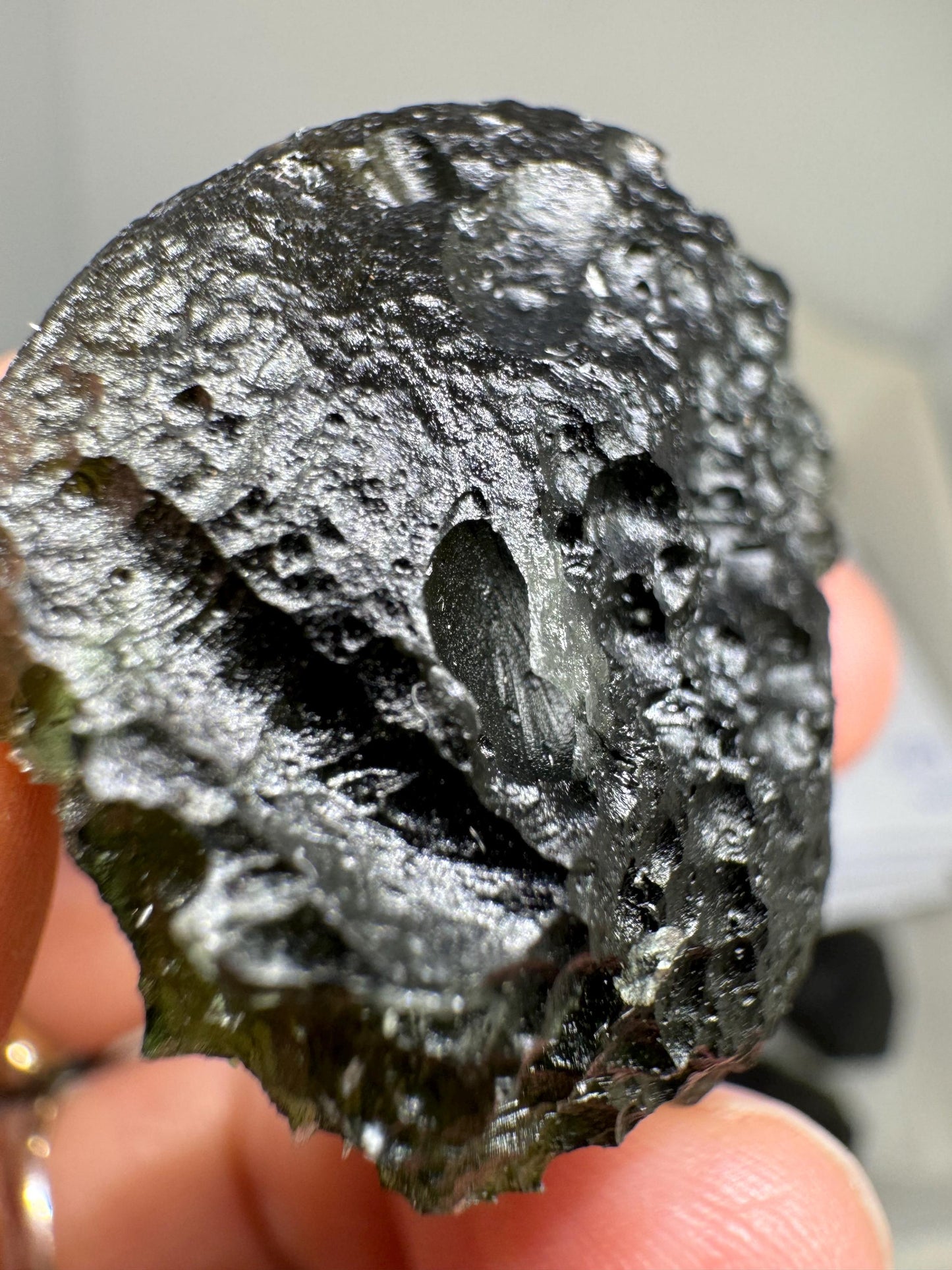 19.13g Moldavite Crystal: Krasejovka Collector Piece