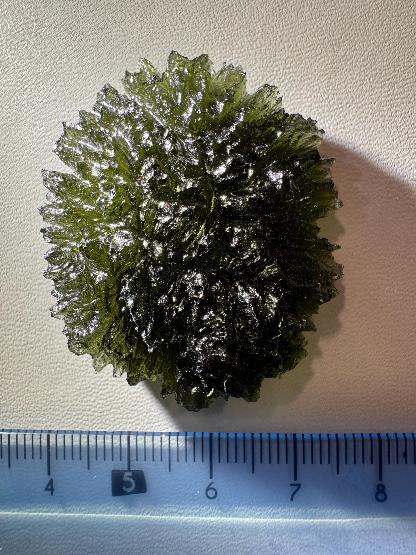 15.57g Moldavite Maly Chlum no damages, AAA quality disc shape rare location