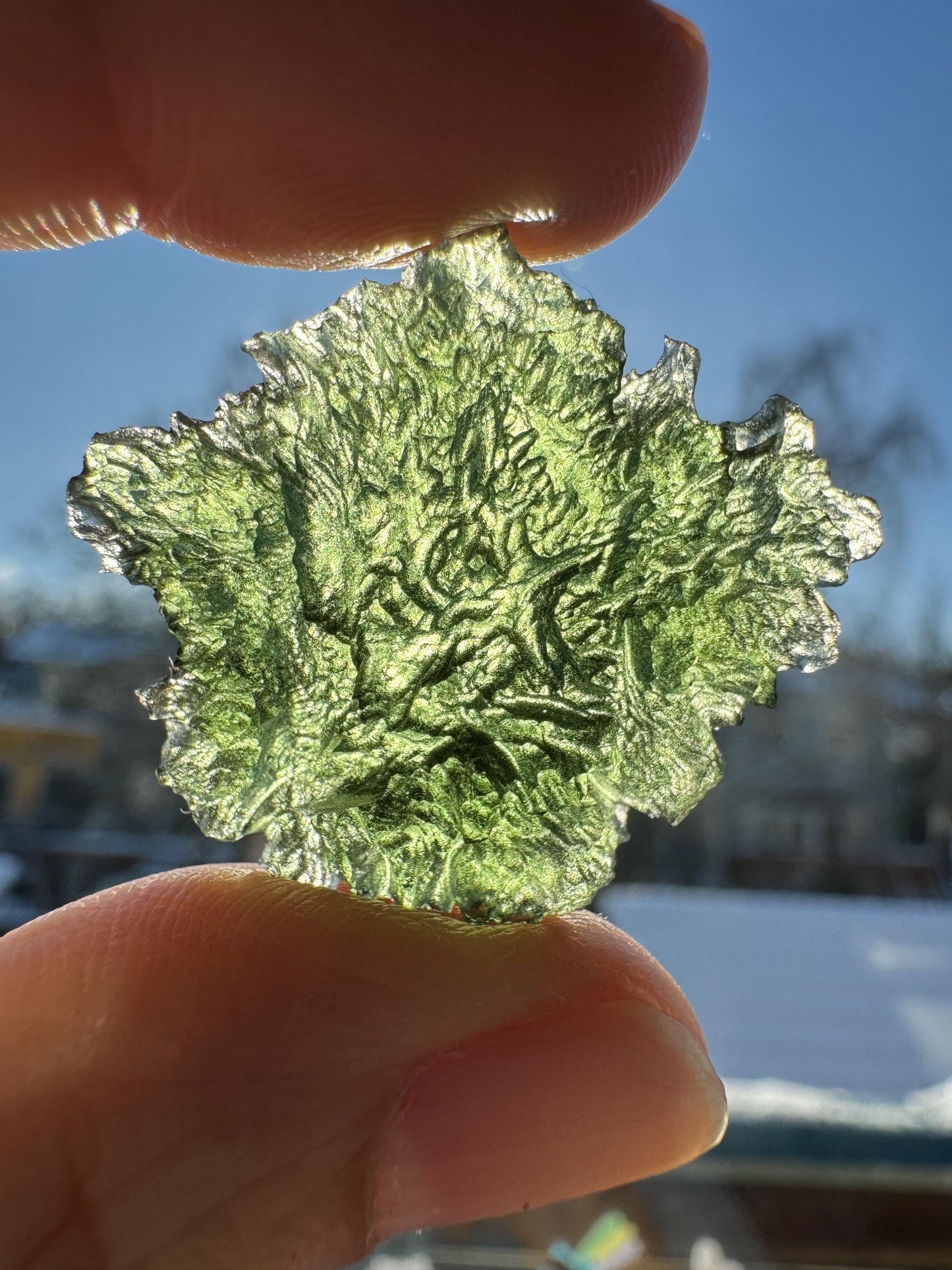 Rare Paryz moldavite 6.86g | Authentic Czech Tektite | Collector Grade Natural Moldavite poison green
