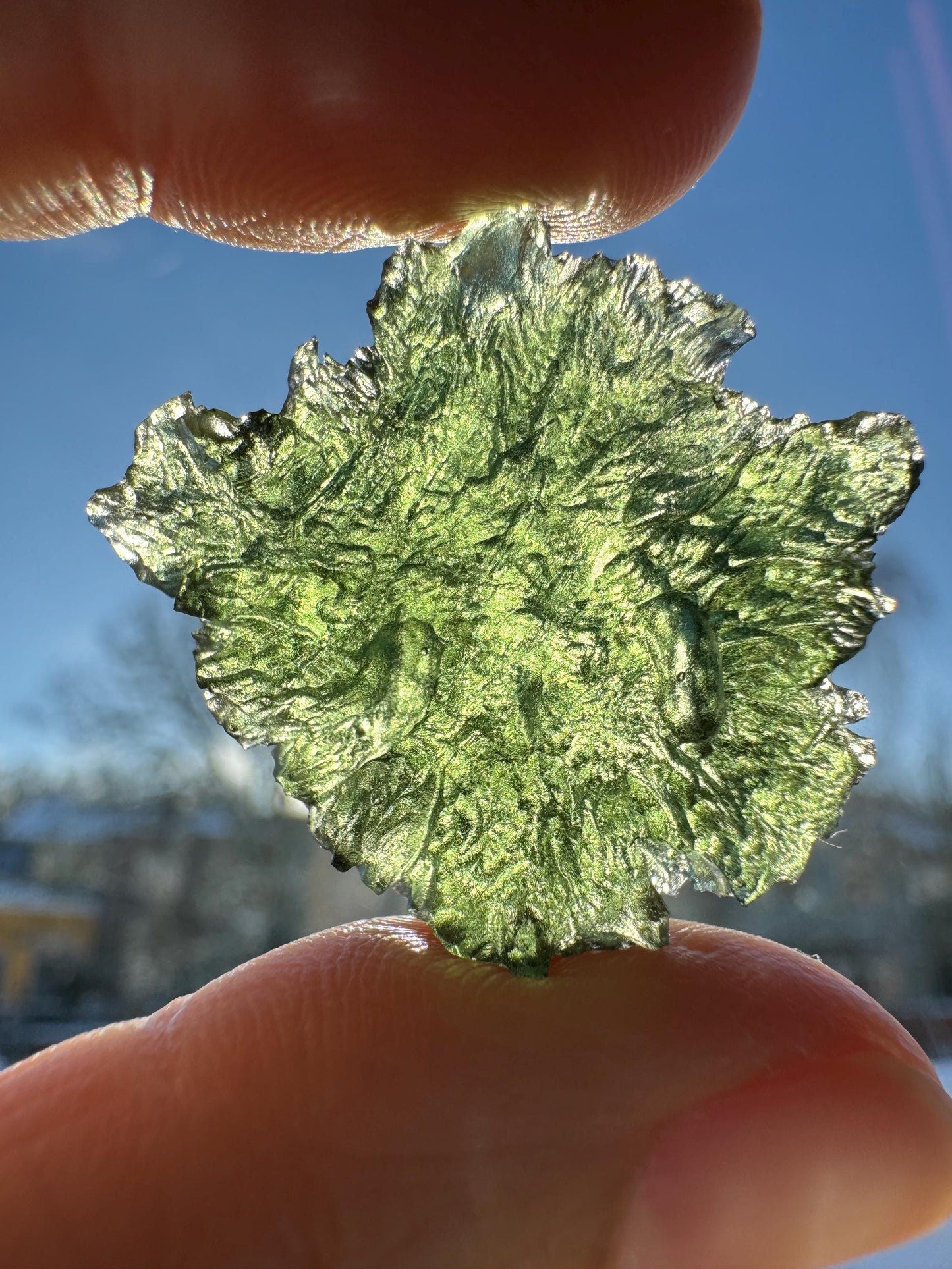 Rare Paryz moldavite 6.86g | Authentic Czech Tektite | Collector Grade Natural Moldavite poison green