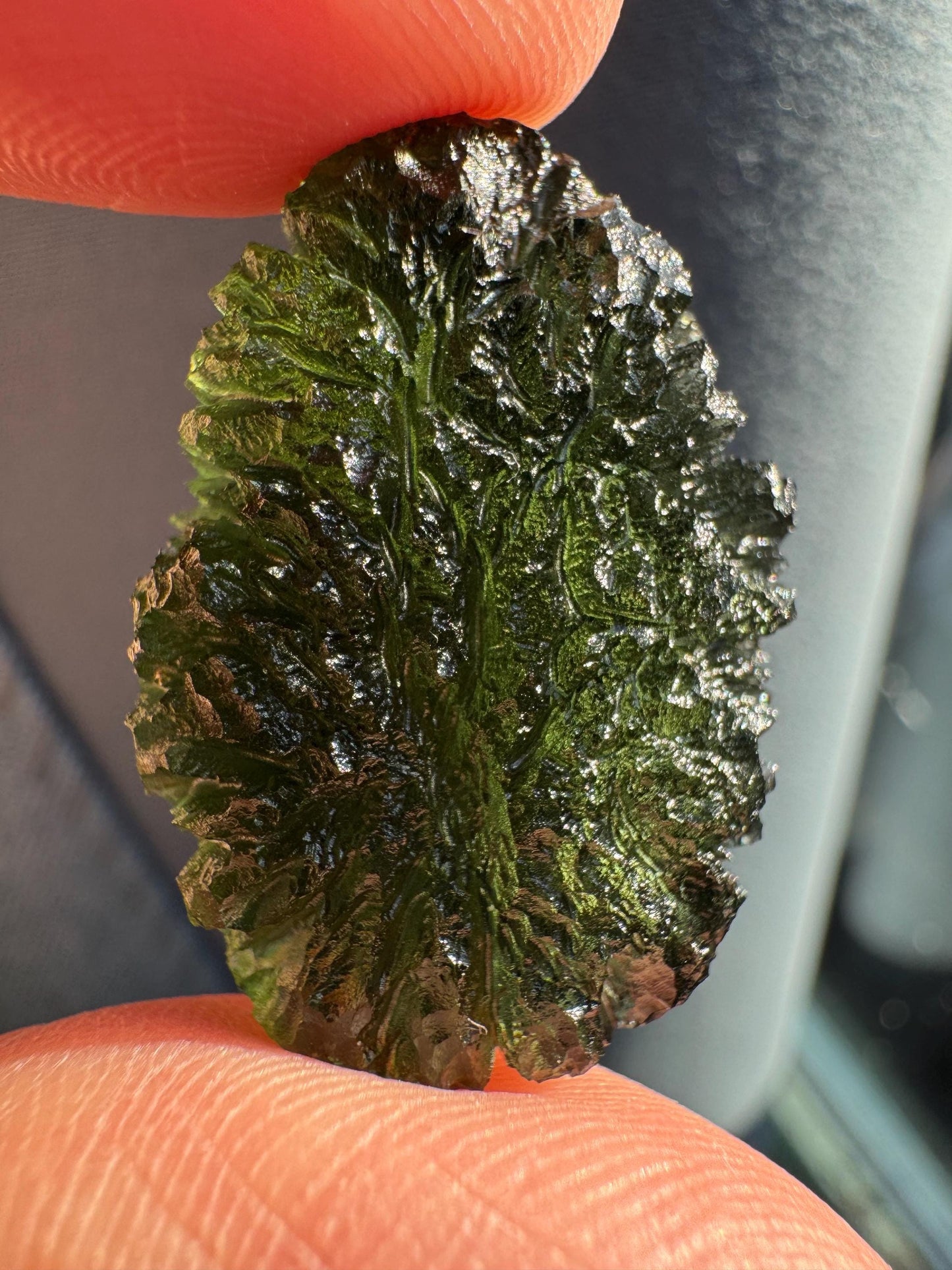 6.25 Koroseky spiky texture  Authentic Moldavite Crystal - Czech Republic
