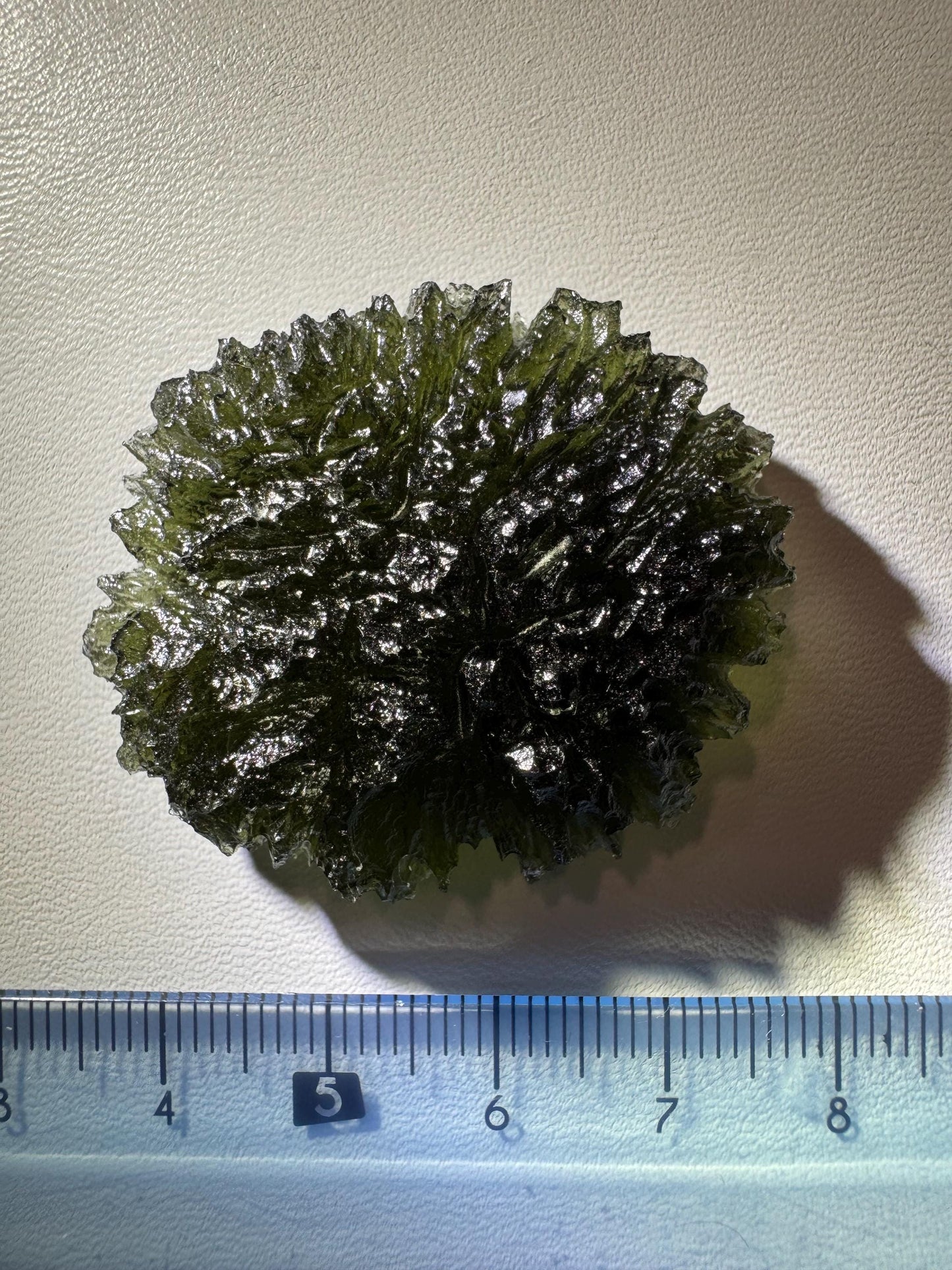 15.57g Moldavite Maly Chlum no damages, AAA quality disc shape rare location
