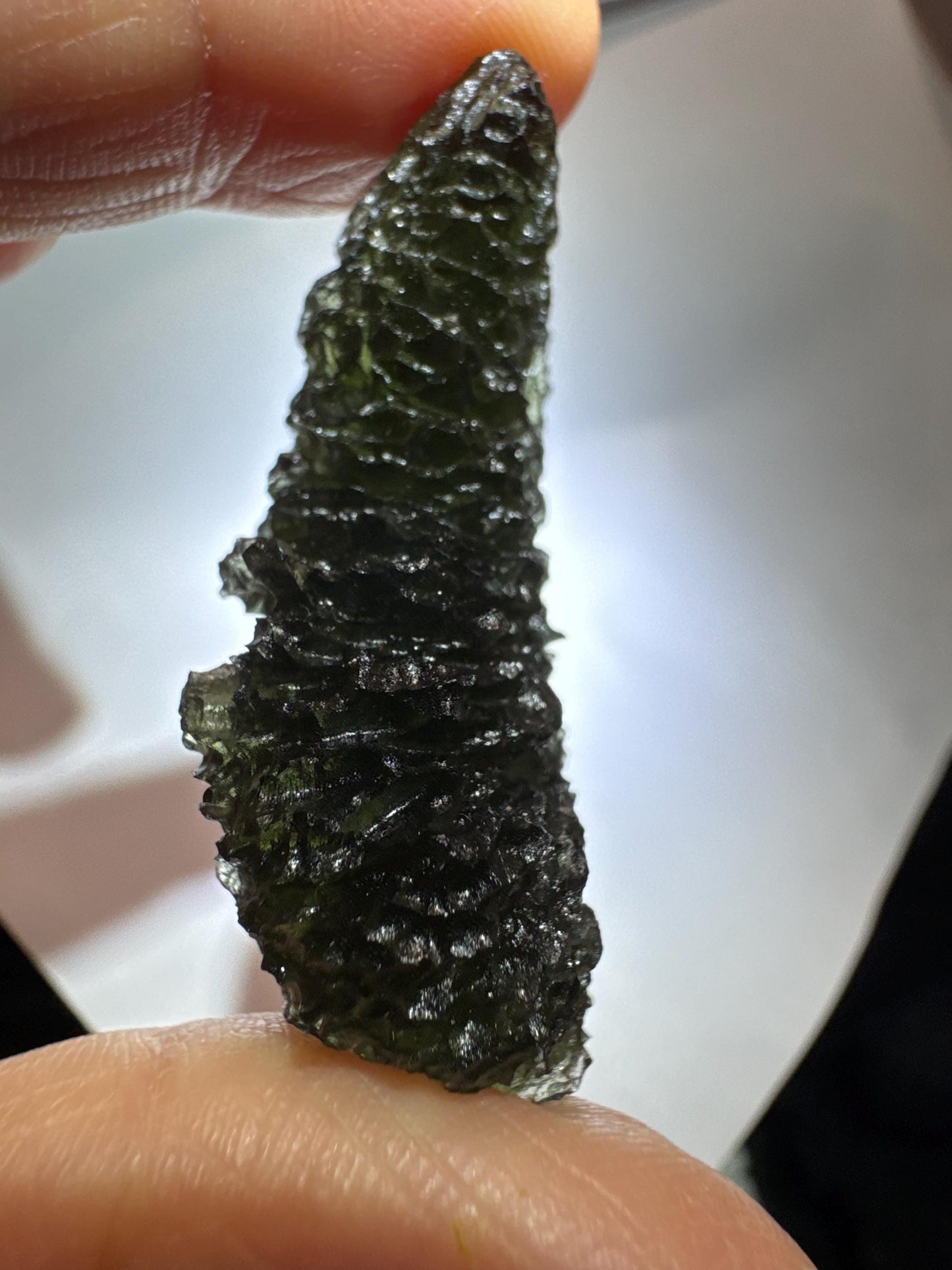 15.84g Paryz moldavite drop museum grade AAA super rare