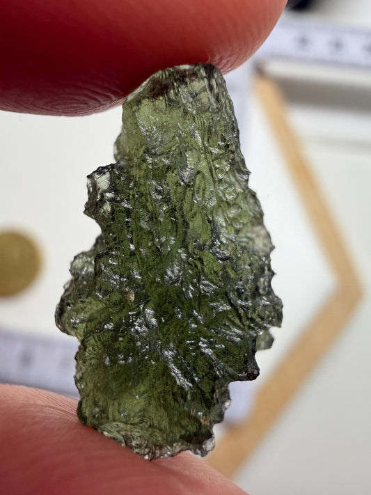 1.92g  Authentic Moldavite Crystal, Marousek  Czech Republic