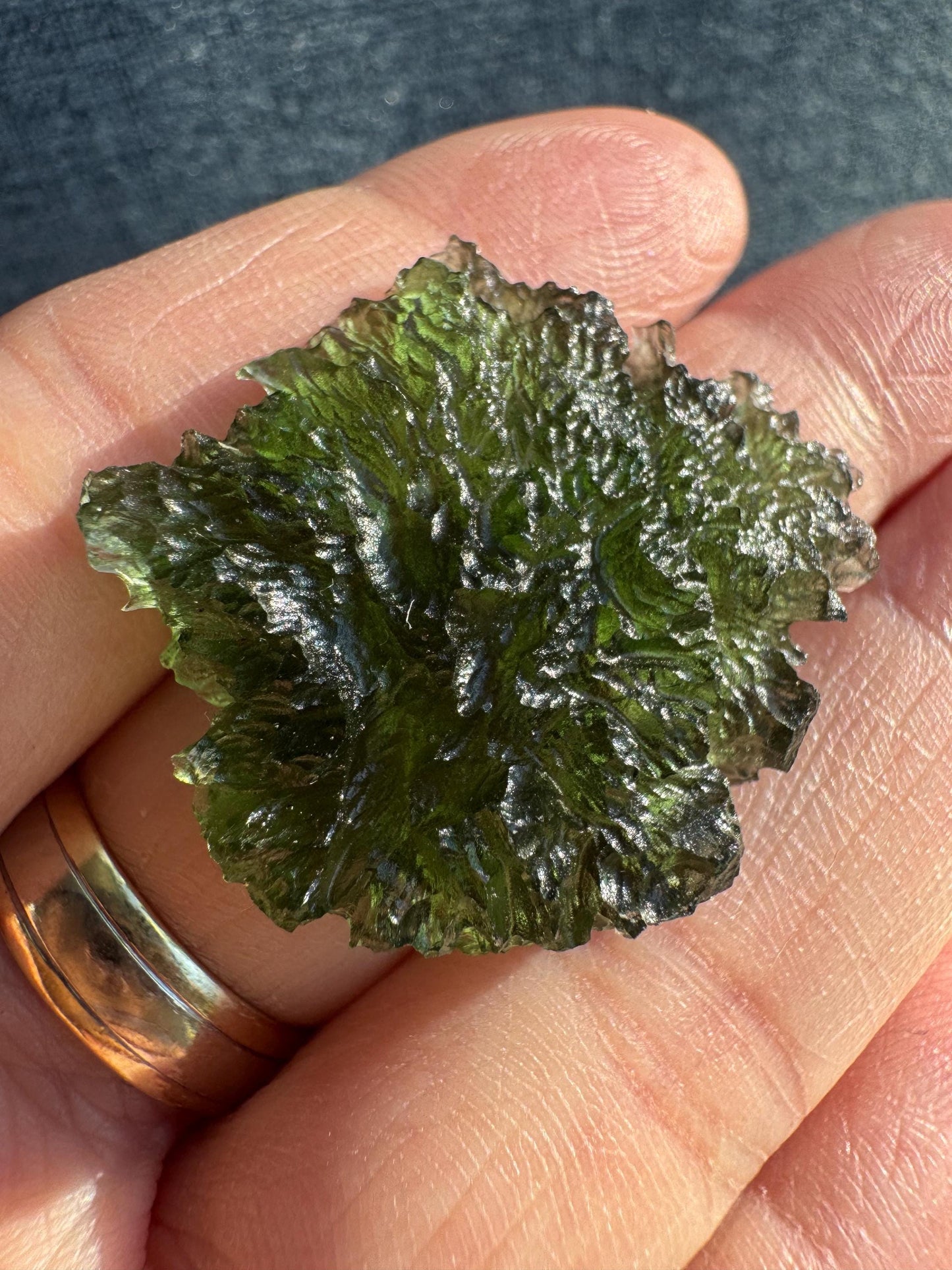 Rare Paryz moldavite 6.86g | Authentic Czech Tektite | Collector Grade Natural Moldavite poison green
