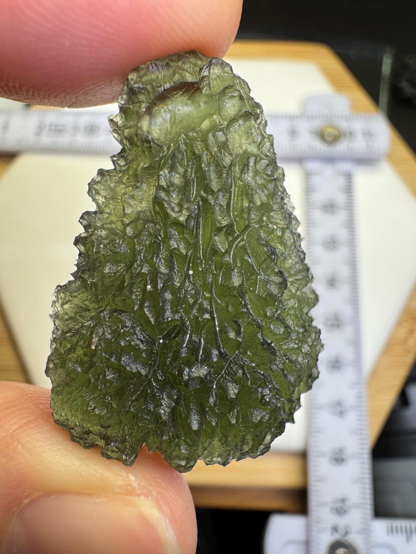 Authentic Moldavite Crystal: 9.90, Nesmen Les Czech Republic drop shape