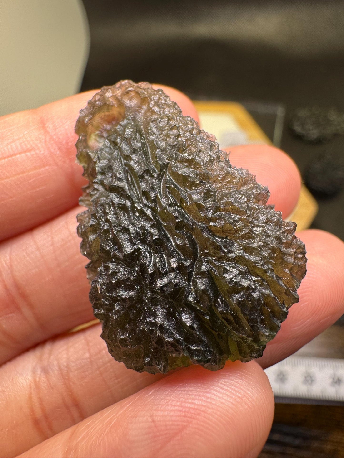 Authentic Moldavite Crystal: 9.90, Nesmen Les Czech Republic drop shape