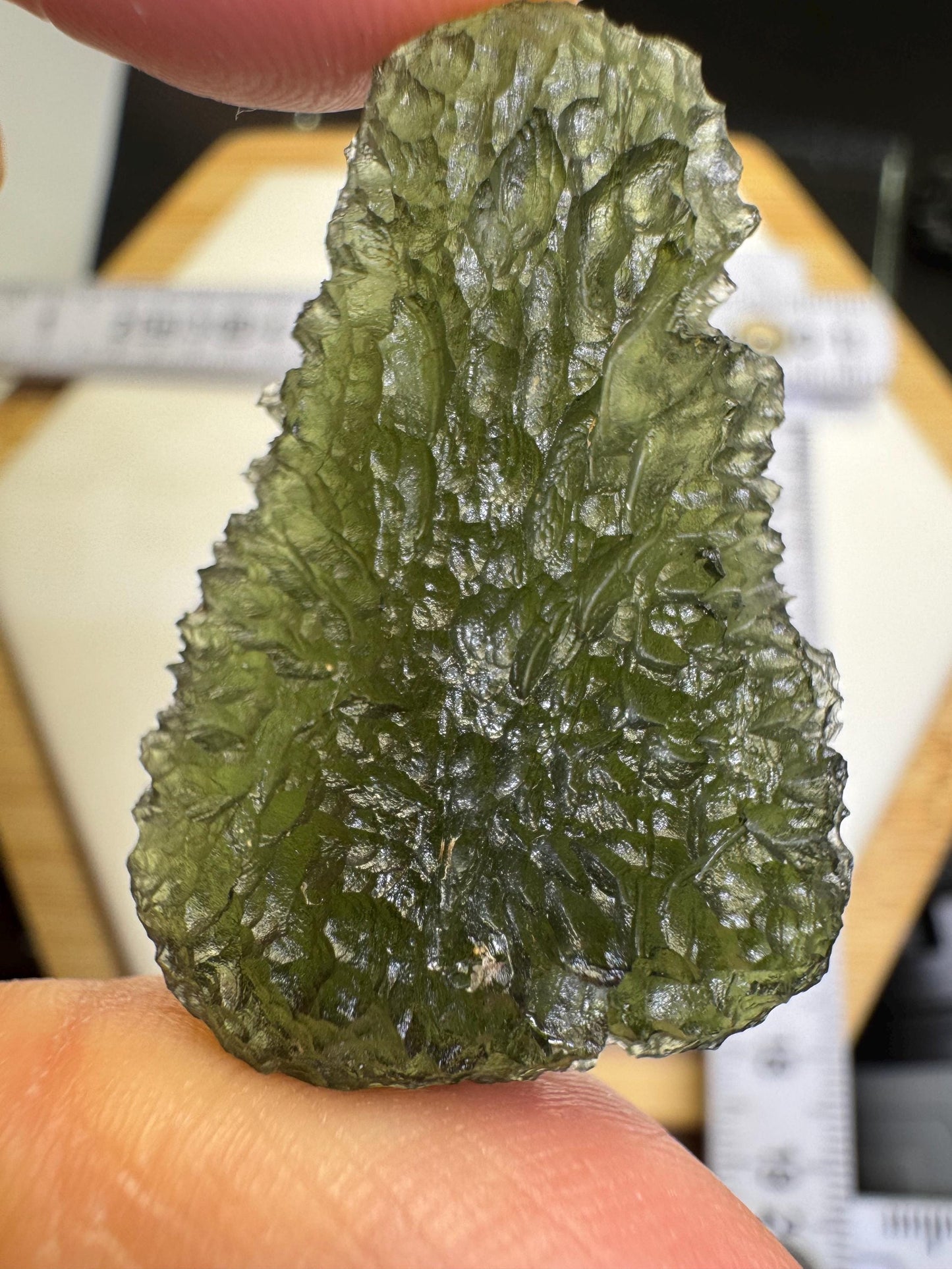 Authentic Moldavite Crystal: 9.90, Nesmen Les Czech Republic drop shape